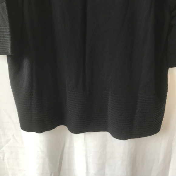 Cyrus Sweater Tunic black Ribbed Cotton Viscose Blend  Womens Plus Sz 2X - Picture 11 of 12
